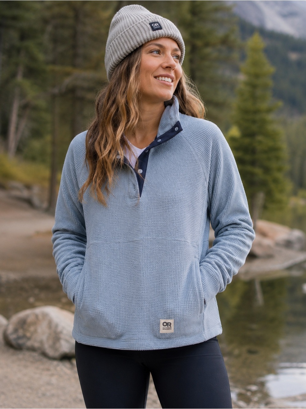 Outdoor Research Trail Mix Snap Pullover | Women’s Medium | Arctic Blue | NWT